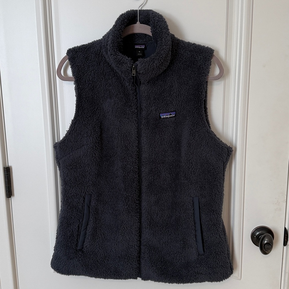 Patagonia Women's Dark Navy Teddy Fleece Vest